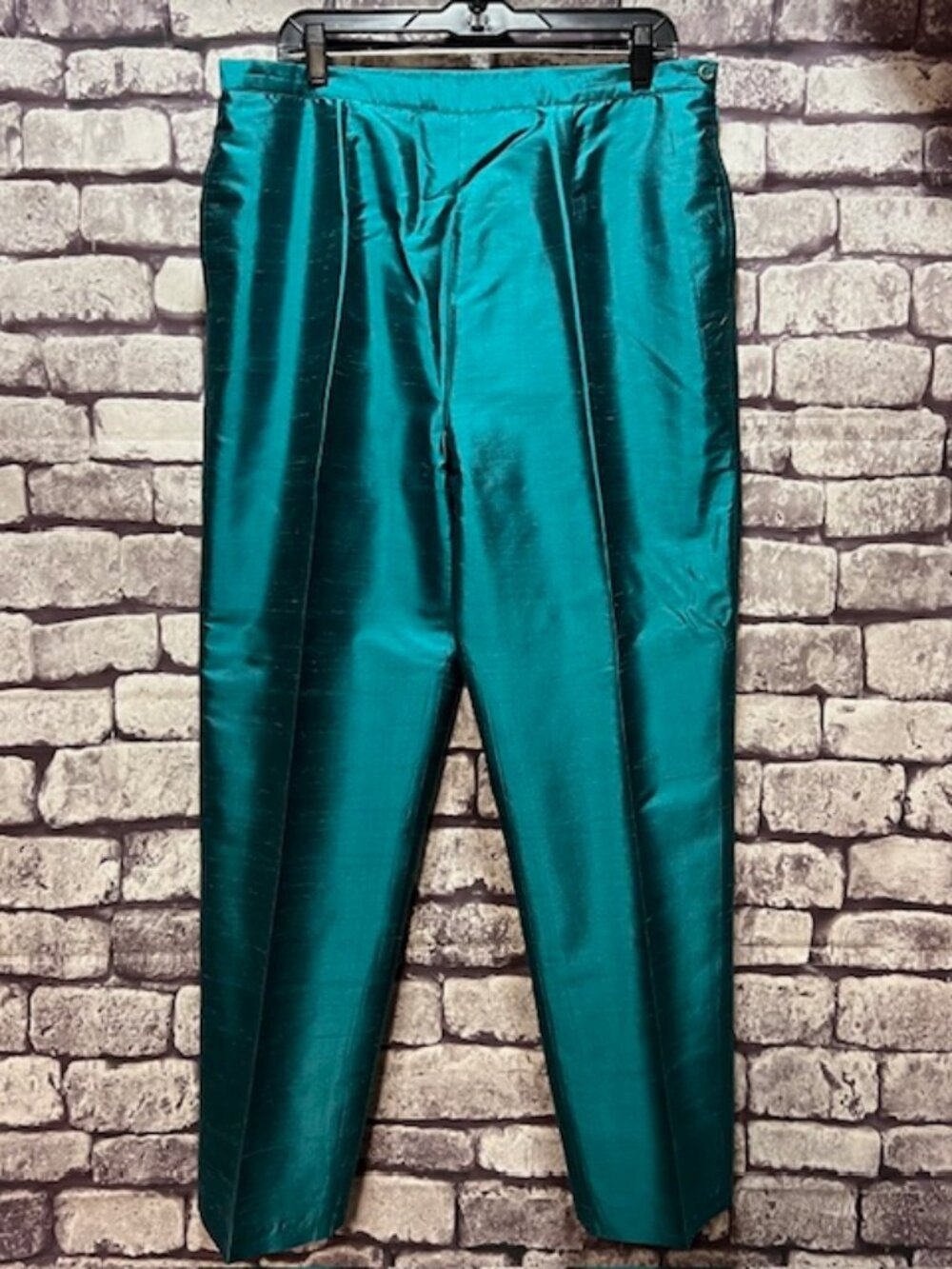 Bozaglo Turquoise Silk Dress Pants Size XL